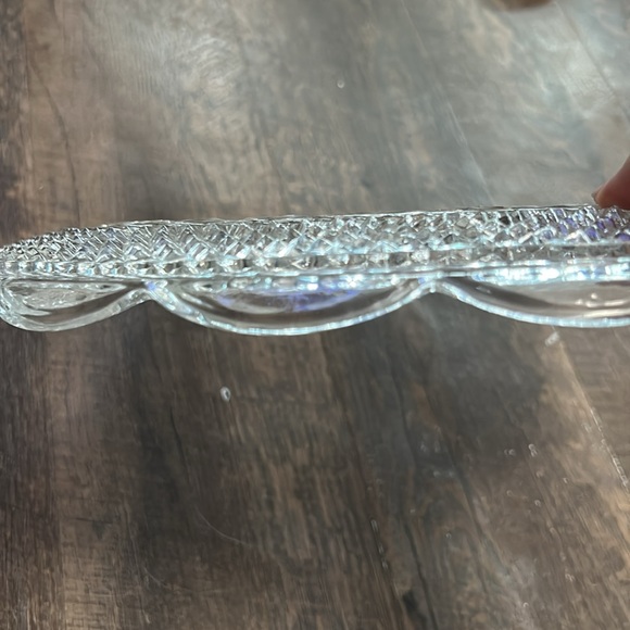 Vintage 14 In‎ Anchor Hocking Wexford serving/Cake platter with scalloped… - Picture 4 of 6